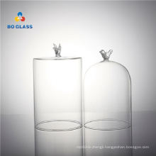 Hot Sale Dust proof glass cover Multi-Fuctionnal Clear Glass Dome Food glass cake cover for decoration